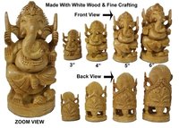 Wooden Carved Ganesha idol