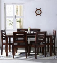 Handcrafted Six Seater Dining Table Set