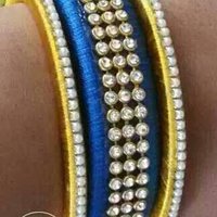 Blue Silk Thread Bangles
