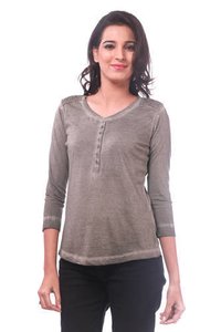 Cotton Plain Ladies Solid Top