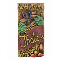 Attractive Peacock Feather Design Name Plate