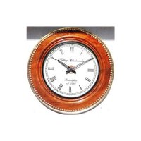 Mango Colour Wooden Metal Fitting Wall Clock