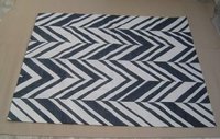 Elegant Striped White Durries