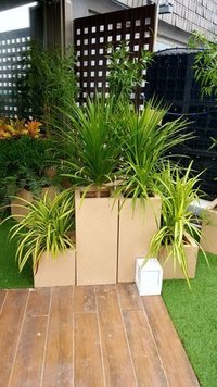 Sandstone Square Plastic Planters