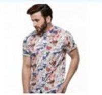 Short Sleeves Printed Pattern Mens Shirts