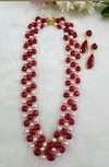 Red Stone Necklace Set