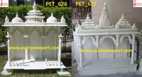 White Marble Carved Temple And Dome Mandir