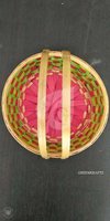 Bamboo Round Fruit Baskets With Handle