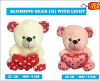 Blushing Teddy Bear With Light