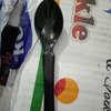 Black Plastic Disposable Spoon