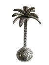 Aluminium Embossed Leaf Candle Holder