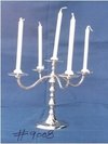 Silver Plated 5 Lights Candle Stand