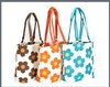 Floral Print With Jute Handle Bag