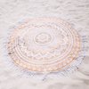 100 % Indian Cottton Golden Ombre Mandala Beach Throw Roundie
