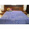 Kantha Tapestry 100% cotton Vintage Patchwork Indigo Old Style Hand Stitched Bedsheets