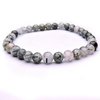 Natural Stone Healing Tourmalinated Quartz Bracelet For Serenity
