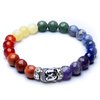 Natural Stone Multi- Stone Energized Buddha Charm Bracelet