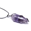 Natural Stone Spiral Amethyst Pendant
