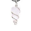 Natural Stone Clear Quartz Wire Wrapped Energy Pendant