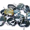 Natural Stone Bloodstone (Heliotrope) Heart Wrapped Pendant
