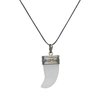 Natural Stone White Moonstone Nail Pendant