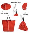 Caris Carry Bag, Non Woven Fabric (Color Red), Grocery Bag (Red) with Backpack Roap