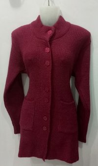 Ladies Full Sleeves Knitted Cardigan