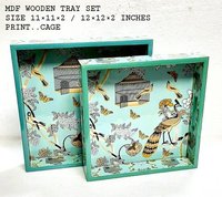 Square Shape Wooden Wedding Packing Trays