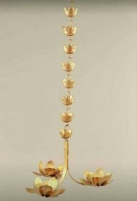 Steel Body Golden Candle Holder