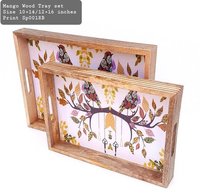 Wide Space Designer Wooden Serving Tray