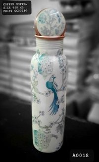 Printed Design Copper Water Bottle 950 ml