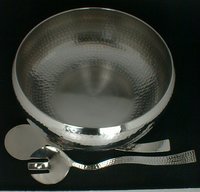 Hammered Salad Bowl Set