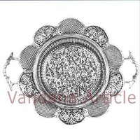 Floral Design Silver Trays