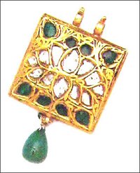 Gold Enameled Paradise Pendents