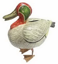 Painted Fat Duck Sculpture