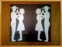 Cowboy & Cowgirl Dance In Double Western Wall Art
