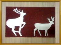 Deer Pair Wooden Wall Hanging