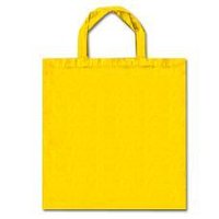 Yellow Colored Cotton Bag With Short-Handle