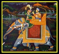 Border Elephant Paintings On Silk