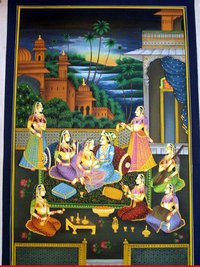 Elegant Love Scenes Cotton Paintings