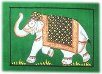 Elephant Paintings On Silk