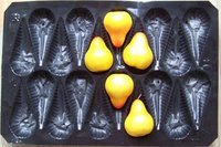 Black PP Fruit Nest Tray For Pear 20 Caliber