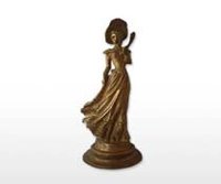 Standing Lady With Fan Statue