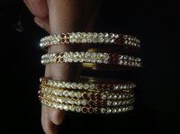 Gold Plated Ladies Stone Bangles