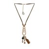 On Fleek Gold And Black Pendant Necklace
