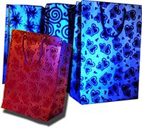Designer Flocked Paper Bags