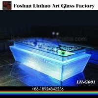 LED Glass Bar Table