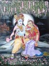 Handmade Radha Krishna Painting