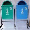 DIPLAST Blue And Green Plastic Dustbin