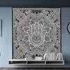 Hamsa Hand Printed Indian Cotton Bedspread And Bed Sheet Tapestry